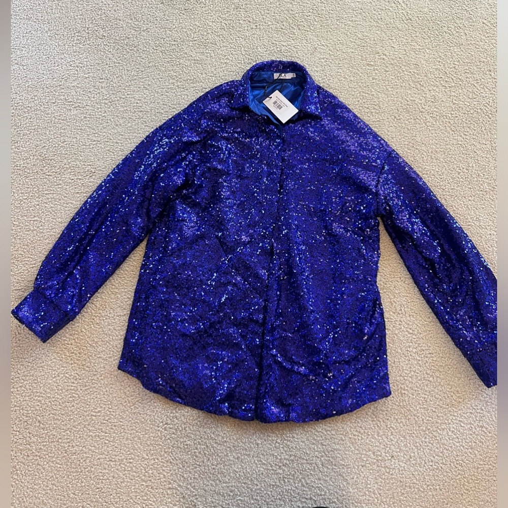 SLA the Label Sequin Shirt Dress